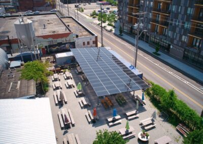 26.1 kW Commercial Solar Canopy at Brewery Emperial in Kansas City, Missouri